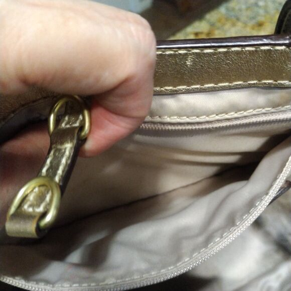 Signature Coach Tote Bag Satchel Brown Handbag No J0668-10124 - Picture 13 of 14